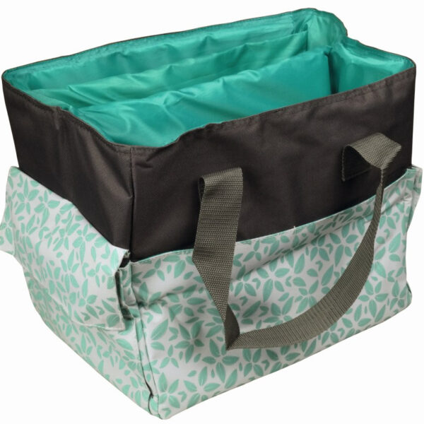 Knutseltasje, turkoois/grijs