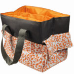 Vouwbare knutsel-/handwerktas, oranje/grijs