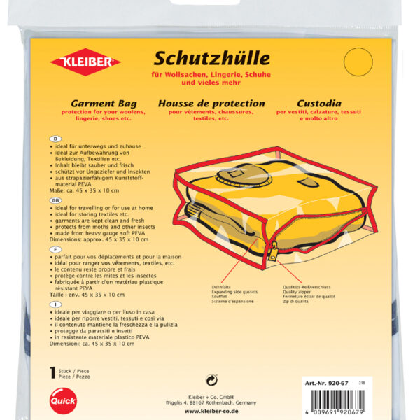 Transparante kledingbeschermhoes