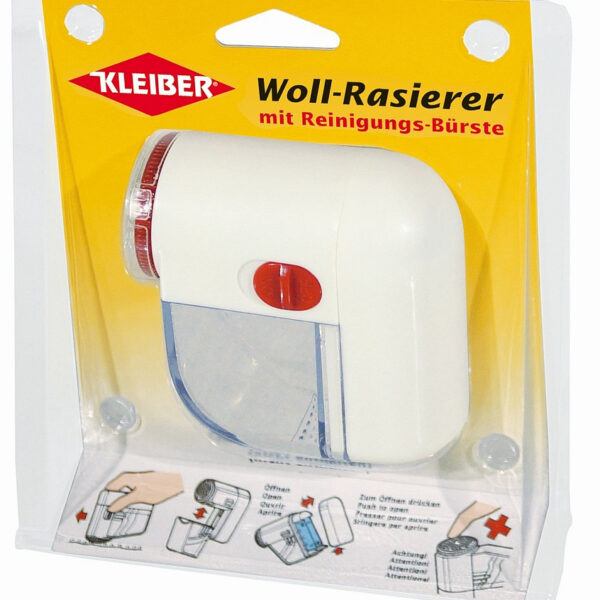 Kleine draadloze pluisontharder, wit/rood.