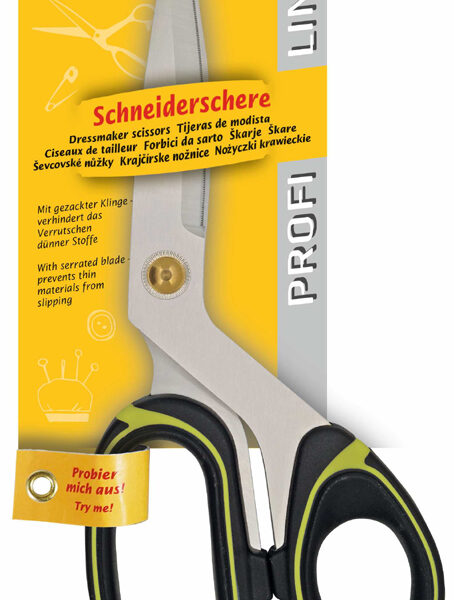 Kleiberstalen kledingmakersschaar, 21,5 cm, zwart/geel