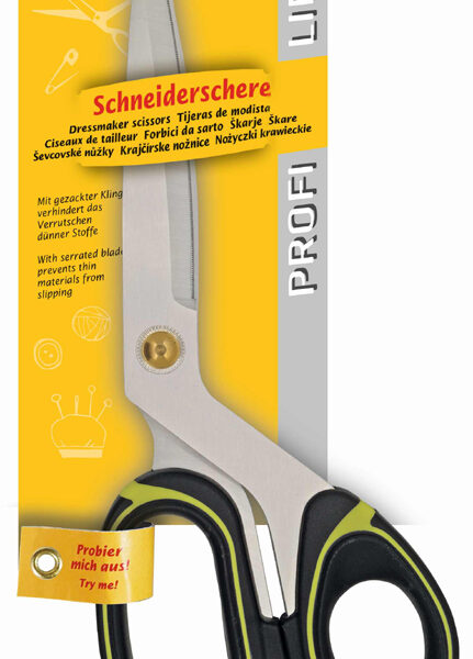 Kleiber professionele kleermakerssschaar, 238 mm, zwart/geel.