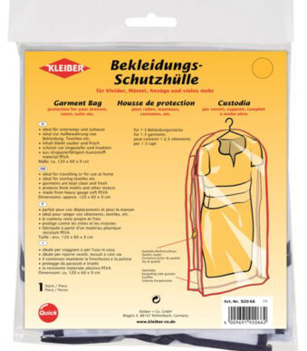 Beschermhoes voor kledingstukken, lang, transparant