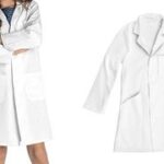 Oké, hier is mijn poging tot een correcte Nederlandse producttitel: Kinderschort wit, maat 134-146,