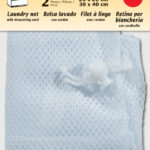 Wasnetset met trekkoord, 2-delig, wit