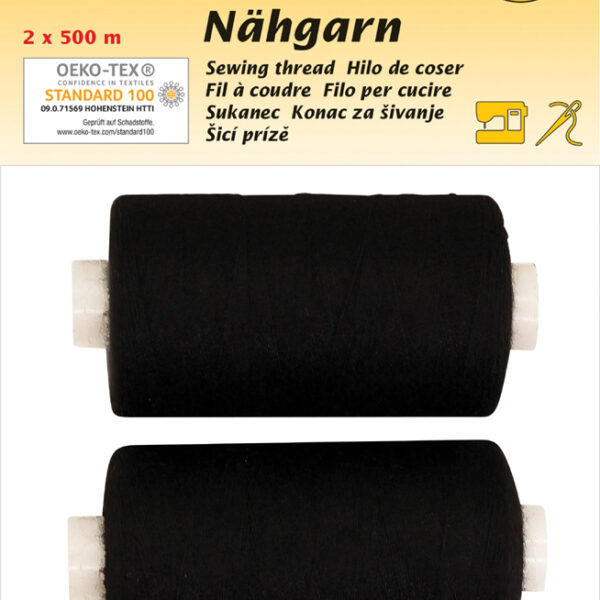 Naaidraad, set van 2, zwart