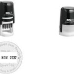 Datumstempel Printer met Rond Stempel, Zwart