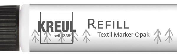 Navulling voor textielstiften, 25 ml, wit