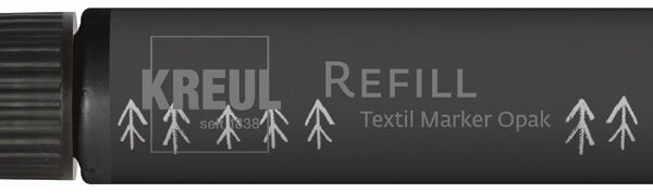 Navulling voor Textielstiften, Ondoorzichtig, 25 ml, Zwart