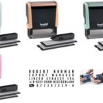 Stempelsysteem Printy 4913 Typomatic, pastelblauwe kleur