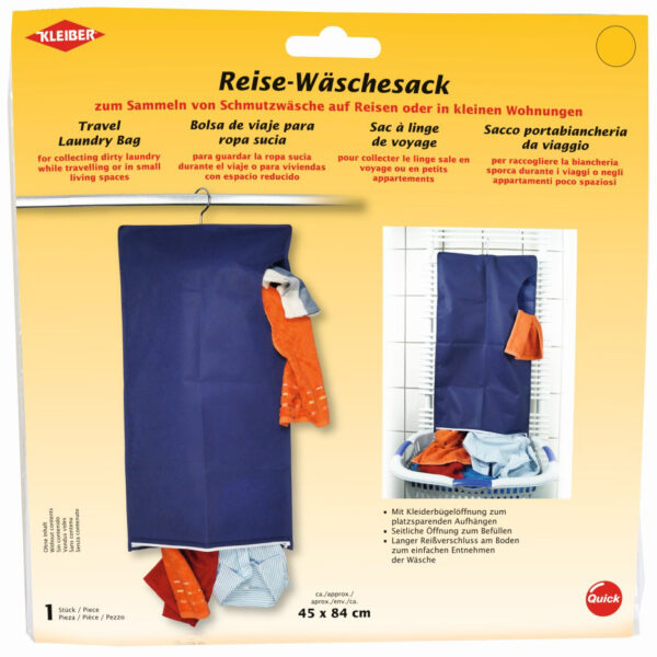 Kleiber reiszak voor wasgoed, (b)450 x (h)840 mm, blauw