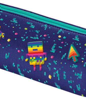 Maped kleurrijke kalibereringsrol Pixel Party, blauw