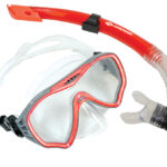 Schildpaddensnorkelset 'Fiji', 2-delig, rood