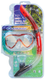 Schildpaddensnorkelset 'Fiji', 2-delig, rood