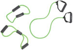 Uitrekbaar Fitness-Elastiekset, 3-delig, zwart/groen