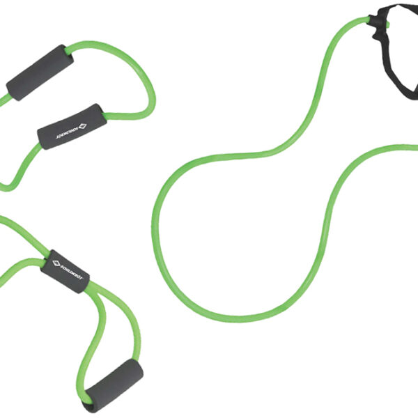 Uitrekbaar Fitness-Elastiekset, 3-delig, zwart/groen