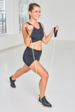 Uitrekbaar Fitness-Elastiekset, 3-delig, zwart/groen