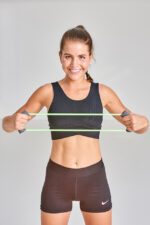 Uitrekbaar Fitness-Elastiekset, 3-delig, zwart/groen