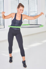 Hoepel voor fitness, 1.000 mm, groen/grijs.
