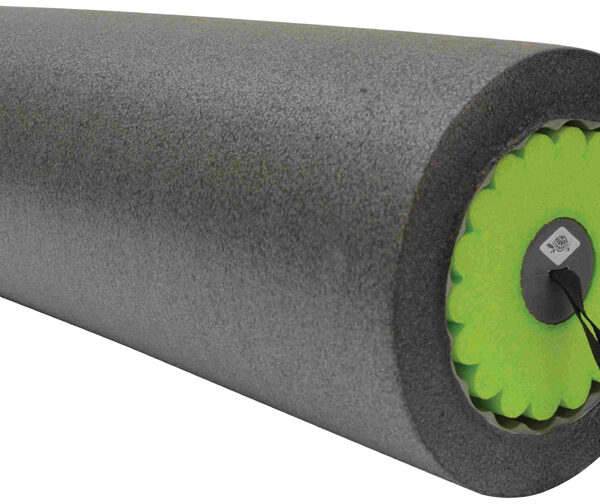 3-in-1 fascie- en massagerol, zwart/groen