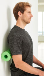 3-in-1 fascie- en massagerol, zwart/groen