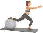 Fitnessbal, diameter 550 mm, zilverkleurig