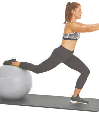 Fitnessbal, diameter 550 mm, zilverkleurig