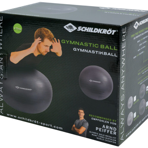 Fitnessbal, diameter 75 cm, antracietgrijs