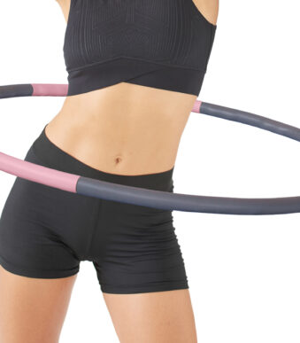 Fitness hoelahoep, 900 mm, grijs/roze