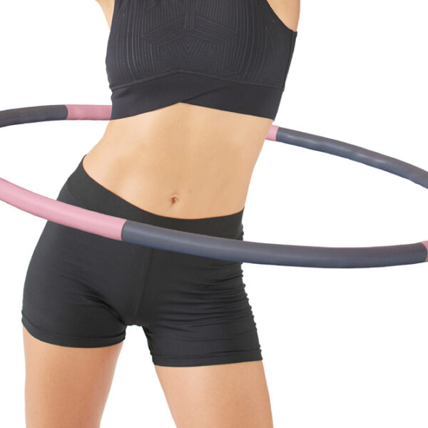 Fitness hoelahoep, 900 mm, grijs/roze