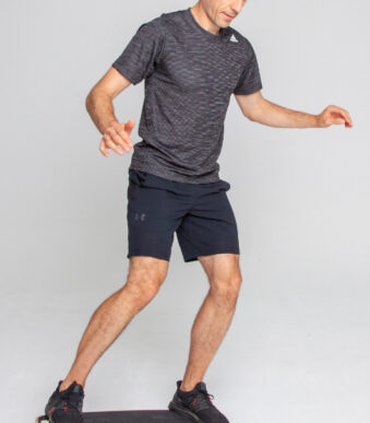 Balansplank Golf, echt hout, zwart