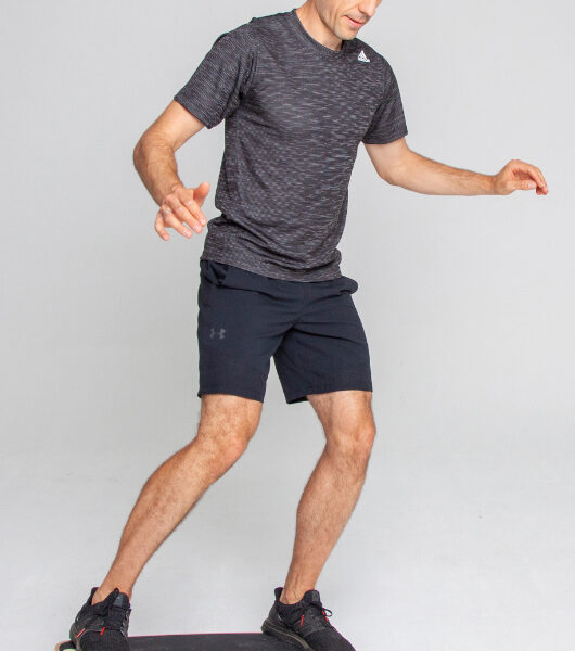 Balansplank Golf, echt hout, zwart