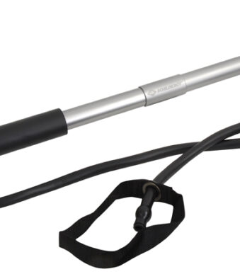 Fitnessstaaf Gymnastiekstok, zilver/zwart