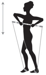 Fitnessstaaf Gymnastiekstok, zilver/zwart