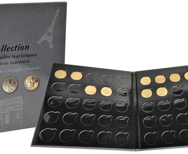 Verzamelalbum voor 50 herdenkingsmunten, grijs