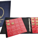 Verzemelalbum voor 100 penningen, blauw