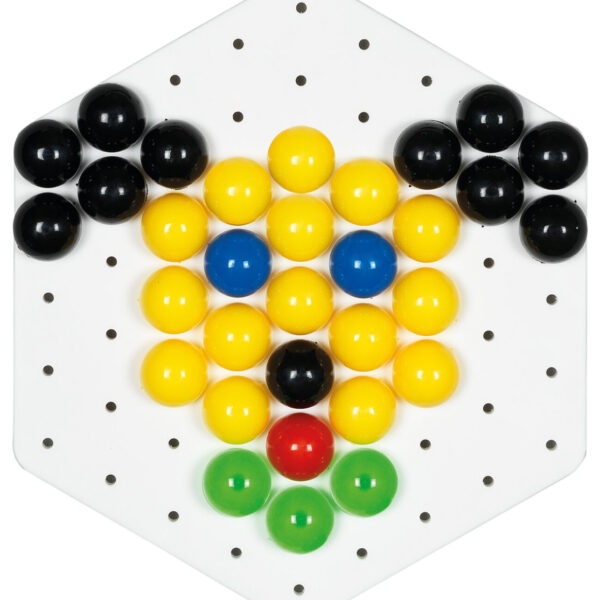 Grote constructieplaat en -pluggen in opbergdoos