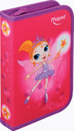Maped etui Fairy, van polyester, roze, gevuld