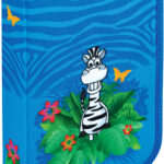 Maped etui Jungle, polyester, blauw, gevuld