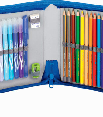 Maped etui Jungle, polyester, blauw, gevuld