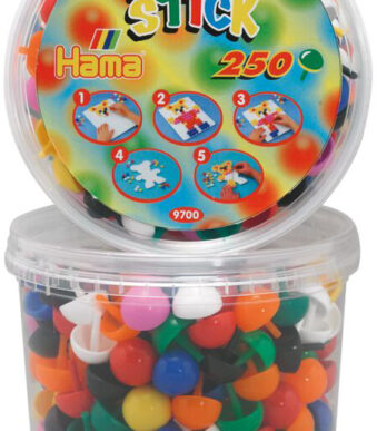 Hama maxi-stekkers in kunststof doos, 250 stuks.