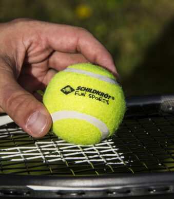 Schildpadden tennisballen, set van 3, geel