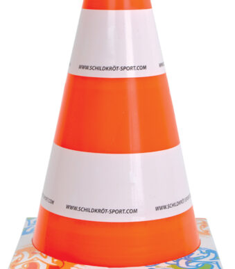 Kegels, set van 4, oranje/wit