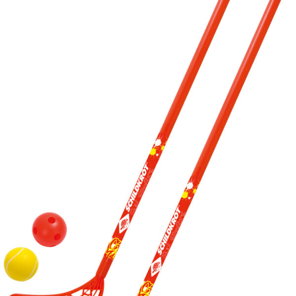 Schildpad Speelhockeysetje, 4-delig, rood/geel