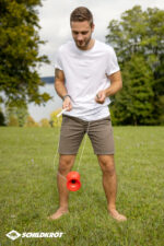 Diabolo-set, van polyethyleen, rood