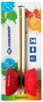 Diabolo-set, van polyethyleen, rood