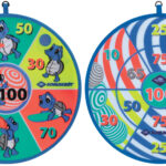 Pluche dartbord set, diameter: 380 mm