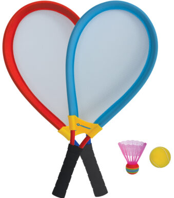 Groot tennissetje, blauw/rood