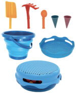 Kindermuziekbak 7-in-1 zandspelset, blauw