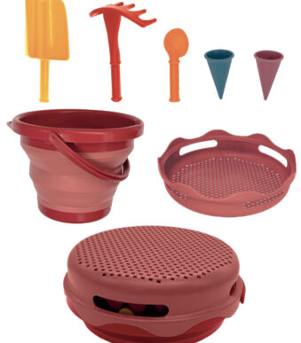 7-in-1 Speel-zandemmer set, rood